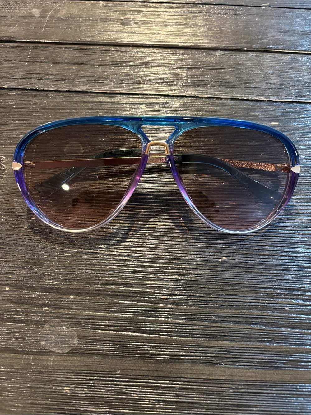 NEW Gradient Blue-Purple Aviator Sunglasses